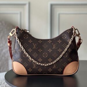 Louis Vuitton Dark Brown Monogram Chain Shoulder Bag
